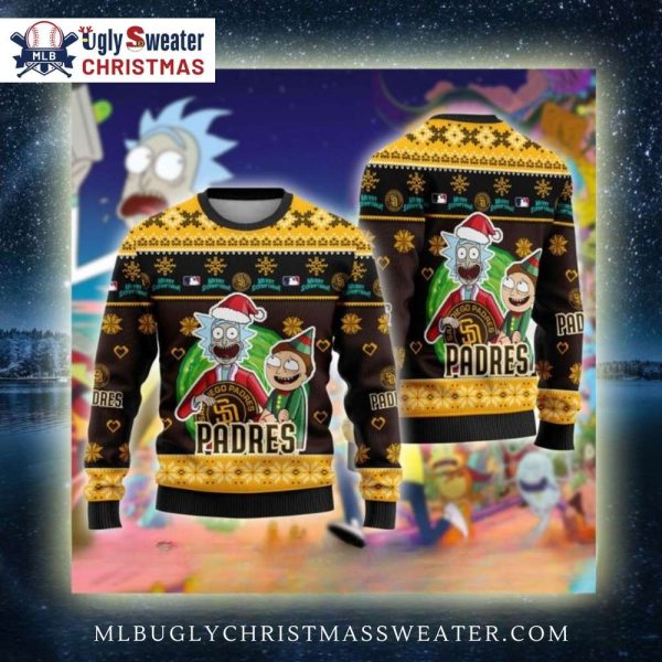 San Diego Padres Ugly Sweater Rick And Morty Holiday Theme