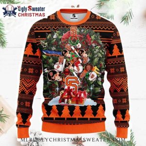 San Francisco Giants Christmas Wreath Ornament Ugly Sweater