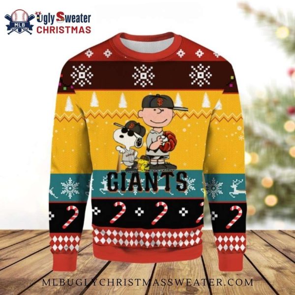 San Francisco Giants Peanuts Snoopy And Charlie Brown Ugly Sweater