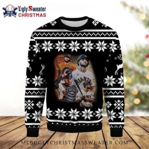 San Francisco Giants Player Montage Snowflake Christmas Sweater