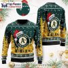 Snoopy Holiday Oakland Athletics Ugly Christmas Sweater