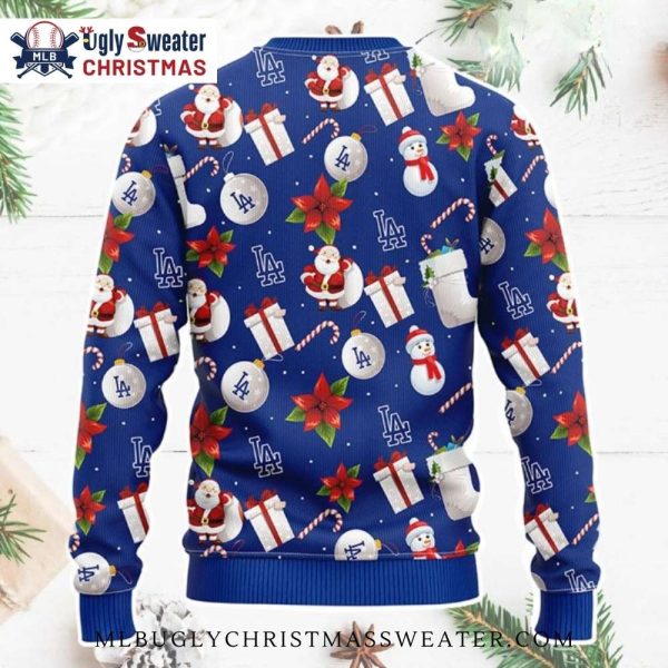 Santa-Themed Dodgers Icons Ugly Christmas Sweater