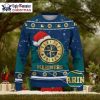 Seattle Mariners Stitch Candy Cane Holiday Ugly Christmas Sweater