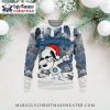 Seattle Mariners Snoopy Snowman Festive Ugly Christmas Sweater