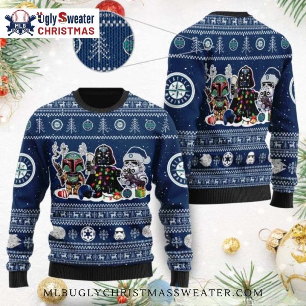 Seattle Mariners Star Wars Boba Fett Christmas Ugly Sweater