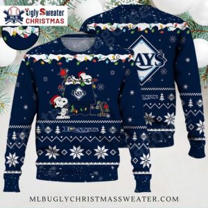 Snoopy And Woodstock Tampa Bay Rays Ugly Sweater