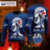 Toronto Blue Jays Checkered Pattern Christmas Ugly Sweater