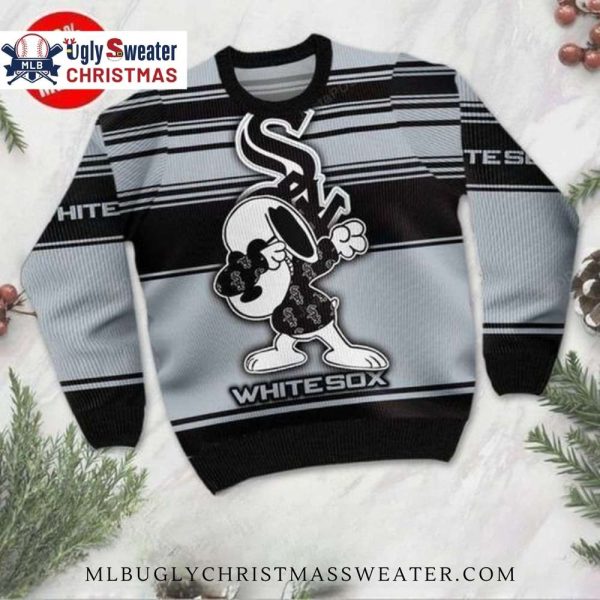 Snoopy Dabbing Chicago White Sox Ugly Christmas Sweater