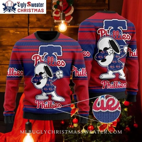 Snoopy Dabbing Philadelphia Phillies Ugly Sweater