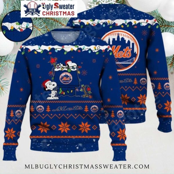 Snoopy Decorating Christmas Tree Mets Ugly Sweater