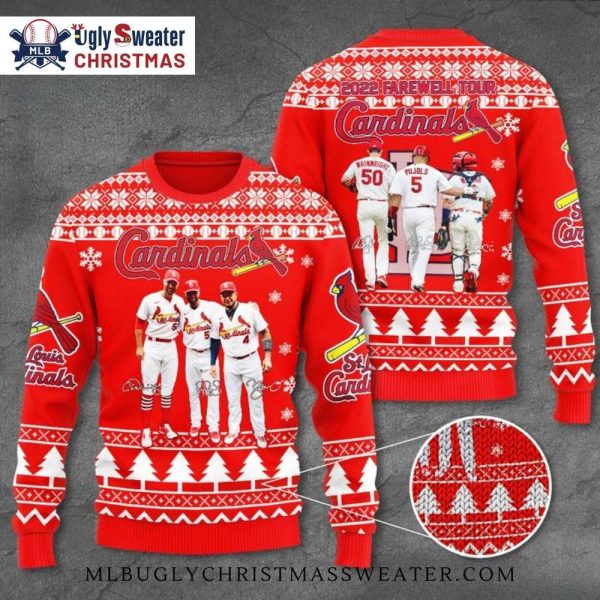 St. Louis Cardinals 2022 Farewell Tour Players Ugly Christmas Sweater