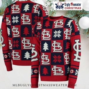 St. Louis Cardinals Classic Logo Patchwork Christmas Sweater