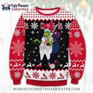 St. Louis Cardinals Grinch Christmas Baseball Thief Ugly Sweater