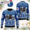 Snowy Red Trees Toronto Blue Jays Christmas UglySweater