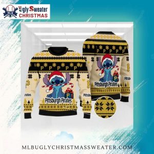 Stitch Santa Pittsburgh Pirates Ugly Christmas Sweater – Holiday Cheer