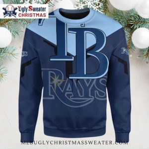 Tampa Bay Rays Big Logo Ugly Christmas Sweater 1