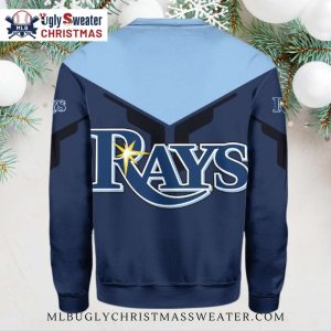 Tampa Bay Rays Big Logo Ugly Christmas Sweater 2