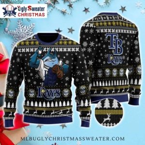 Tampa Bay Rays Mascot Catcher Christmas Ugly Sweater