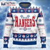 Texas Rangers Festive Red And Blue Ornaments Ugly Sweater