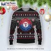 Texas Rangers Drink Up Grinch Baseball Ugly Christmas Sweater