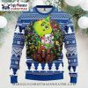 Texas Rangers Grinch Heart Snowflakes Ugly Christmas Sweater