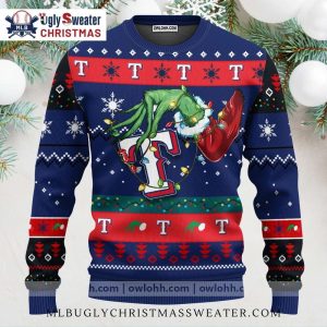 Texas Rangers Grinch Steals Christmas Ugly Sweater