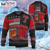 Texas Rangers Pug Reindeer Blue Plaid Ugly Christmas Sweater