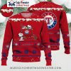 Texas Rangers Snoopy Dabbing Santa Hat Ugly Christmas Sweater