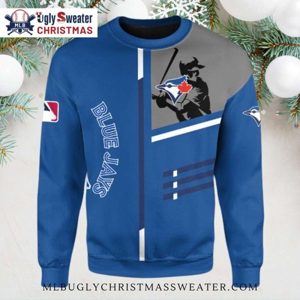 Toronto Blue Jays Navy Viking Knight Ugly Sweater