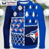 Grinch With Football Toronto Blue Jays Christmas Sweater