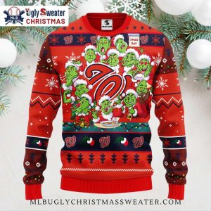 Washington Nationals 12 Grinch Xmas Day Ugly Sweater – Fun And Festive