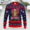 Washington Nationals Ugly Christmas Sweater Grinch With Baseball Ornament