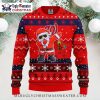 Washington Nationals Christmas Sweater With Baseball Ornaments And Wreath