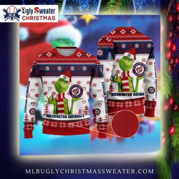 Washington Nationals Grinch Ugly Christmas Sweater – Naughty and Nice