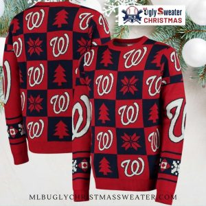 Washington Nationals Patchwork Ugly Christmas Sweater – Classic Holiday Look