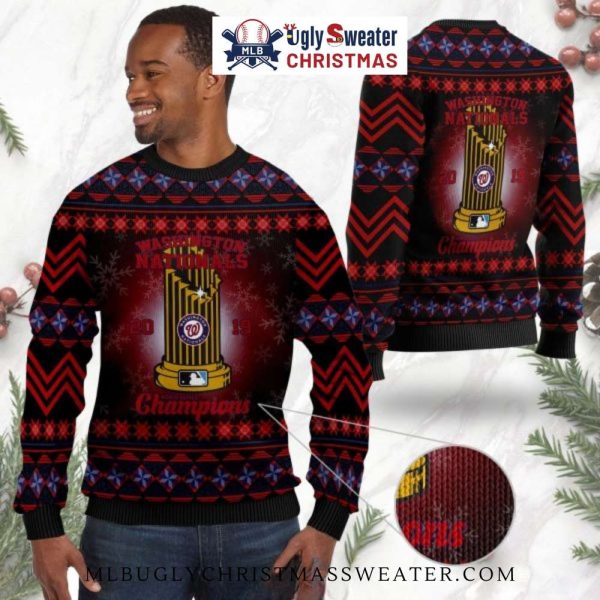 Washington Nationals World Series Champions Ugly Christmas Sweater