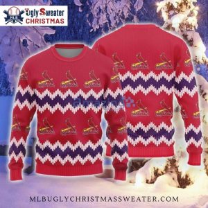 Wavy Zigzag St. Louis Cardinals Ugly Christmas Sweater