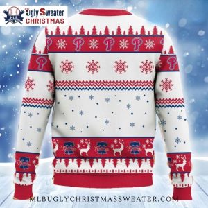 White And Red Phillies Classic Christmas Ugly Sweater 2 3