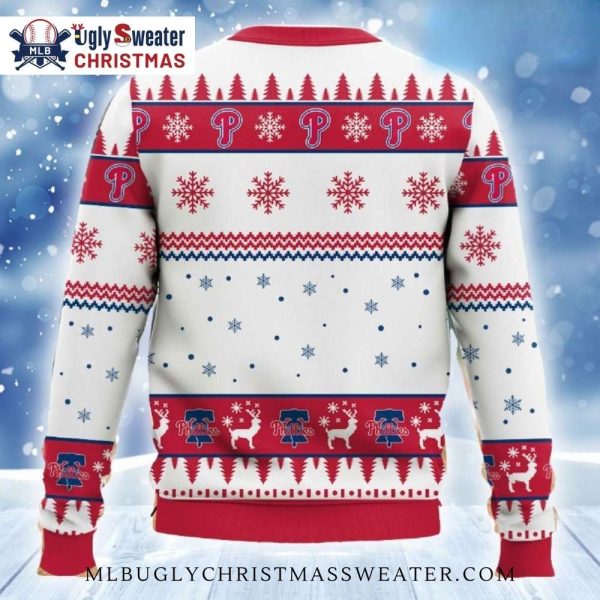 White And Red Phillies Classic Christmas Ugly Sweater