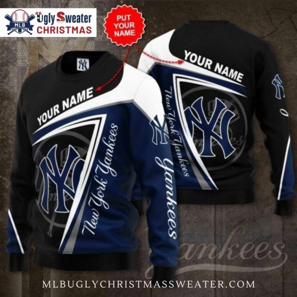 Yankees Wool Material Ugly Sweater – Customizable With Name